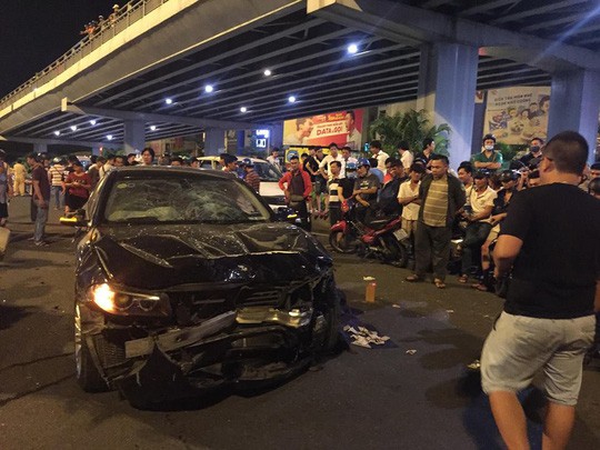 Chiếc xe BMW gây tai nạn ở Vòng xoay Hàng Xanh