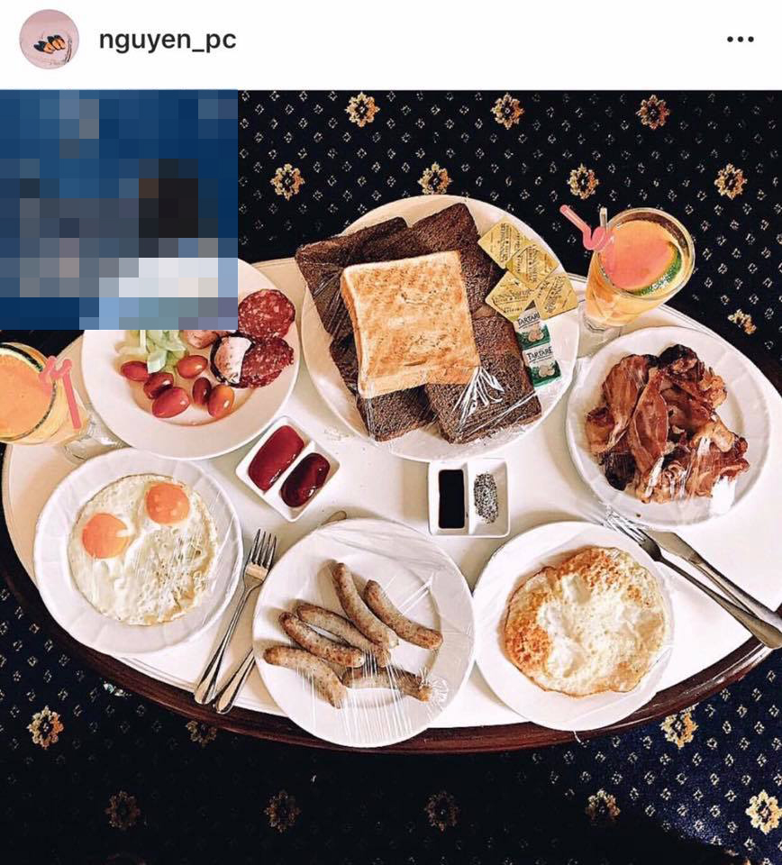 Bữa ăn được cho là giống hệt nhau trên hai trang instagram cá nhân của hai người.
