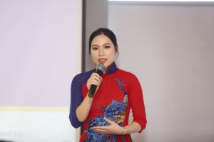 Bà Đoàn Kiều My - Đại diện EUBC HUB tại Việt Nam tại buổi công bố Blockchain for SDGs Tour/Summit.