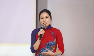 Bà Đoàn Kiều My - Đại diện EUBC HUB tại Việt Nam tại buổi công bố Blockchain for SDGs Tour/Summit.
