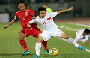 Đội tuyển Việt Nam từng thắng Myanmar 2-1 ở vòng bảng AFF Cup 2016. Ảnh: I.T