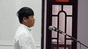 Bị cáo Âu tại tòa.