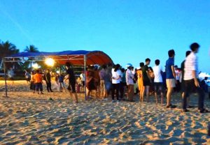 Hiện trường vụ việc nơi em T bị mất tích. Ảnh: FB