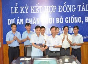 Lãnh đạo BIDV Hà Tĩnh và Công ty CP Chăn nuôi Bình Hà ký kết hợp đồng tín dụng