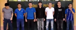 7 nghi can đang bị tạm giam tại Công an tỉnh Thanh Hoá. Ảnh: C.A.