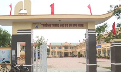 Trường THCS Duy Ninh, nơi xảy ra vụ án hành hạ người khác. Ảnh: Hoàng Táo