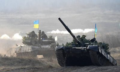 Xe tăng của quân đội Ukraine.