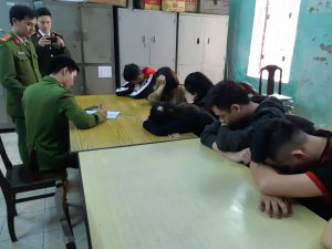 Các đối tượng tại cơ quan công an