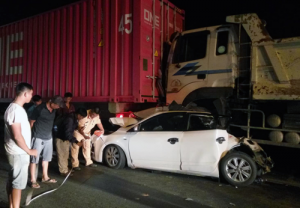 Hiện trường vụ tai nạn. Ảnh: Sơn Hoà.