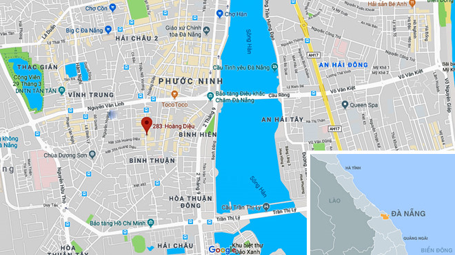 Đường Hoàng Diệu, phường Bình Hiên, quận Hải Châu, TP Đà Nẵng. Ảnh: Google maps