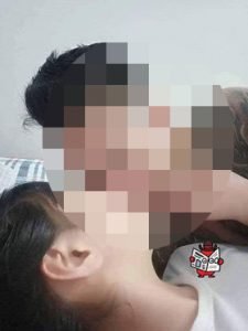 Những hình ảnh thân mật của nữ sinh Q với người đàn ông tên H được ông H lý giải là chú cháu đùa nhau.