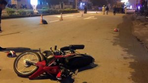 Hiện trường vụ tai nạn thương tâm khiến 2 con nhỏ của anh Th tử vong.