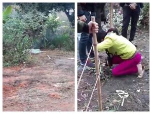 Anh Danh chết bí ẩn ngoài vườn (ảnh trái) khiến mẹ anh đau xót (phải). (Ảnh cắt từ clip)