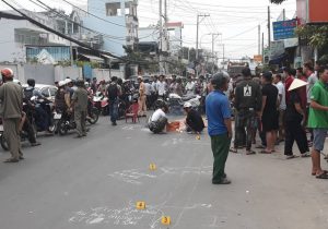 Hiện trường vụ tai nạn giao thông 2 người tử vong