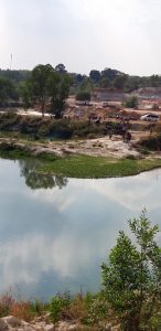 Hồ nước nơi Huy mất tích