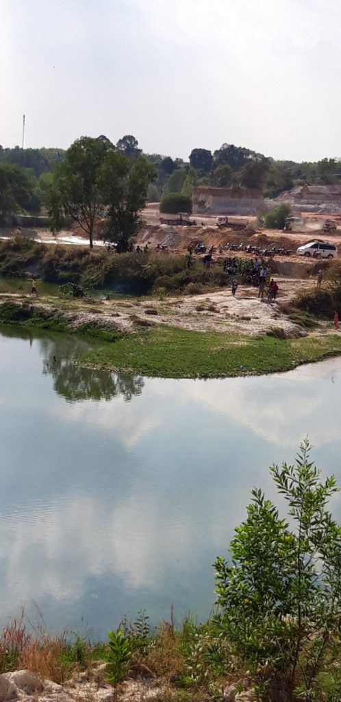 Hồ nước nơi Huy mất tích