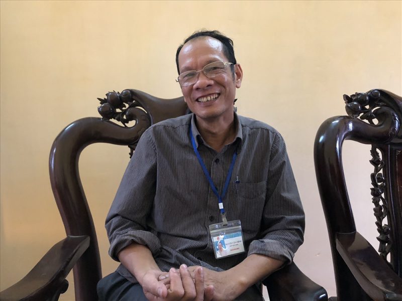 Ông Nguyễn Văn Chính - Chủ tịch UBND xã Hoà Chính. Ảnh: Thành Trung