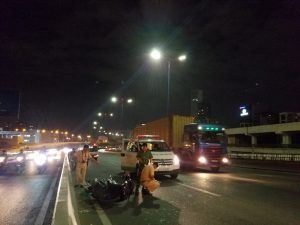 Hiện trường vụ tai nạn. Ảnh: C.T