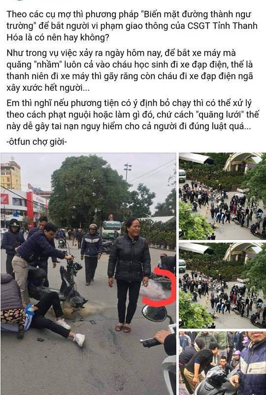 Thông tin về sự việc trên mạng xã hội