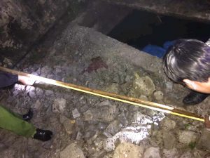 Hiện trường nơi phát hiện thi thể cháu Trung. Ảnh: N.V