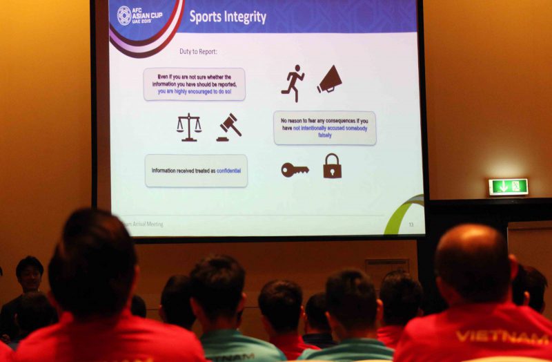 Bên cạnh đó, AFC cũng đặc biệt chú trọng phòng chống tiêu cực trong thi đấu, nói không với dàn xếp tỉ số. AFC đề nghị các đội tuyển có sự phối hợp chặt chẽ với BTC và thông báo ngay cho BTC nếu có bất cứ thông tin nghi vấn nào liên quan đến các hành vi tiêu cực tại Giải.