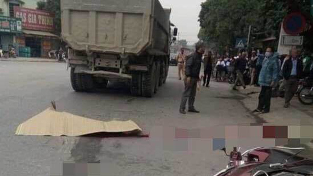 Hiện trường vụ tai nạn thương tâm khiến một thiếu phụ mang thai đôi tử vong tại chỗ