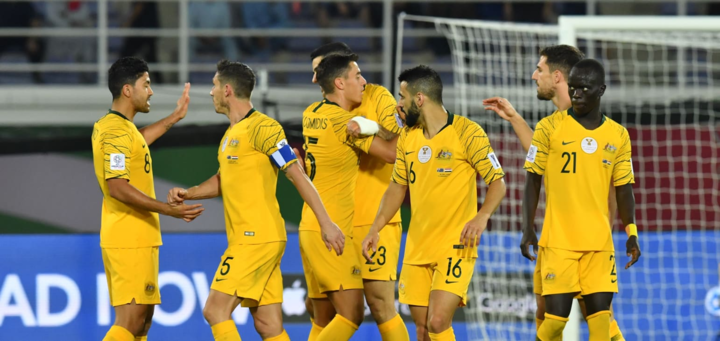 Australia giành chiến thắng vào phút bù giờ thứ ba. Ảnh: AFC.