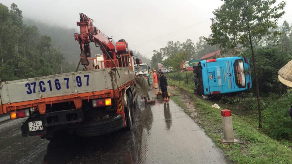 Hiện trường vụ tai nạn. (Ảnh: S.H)