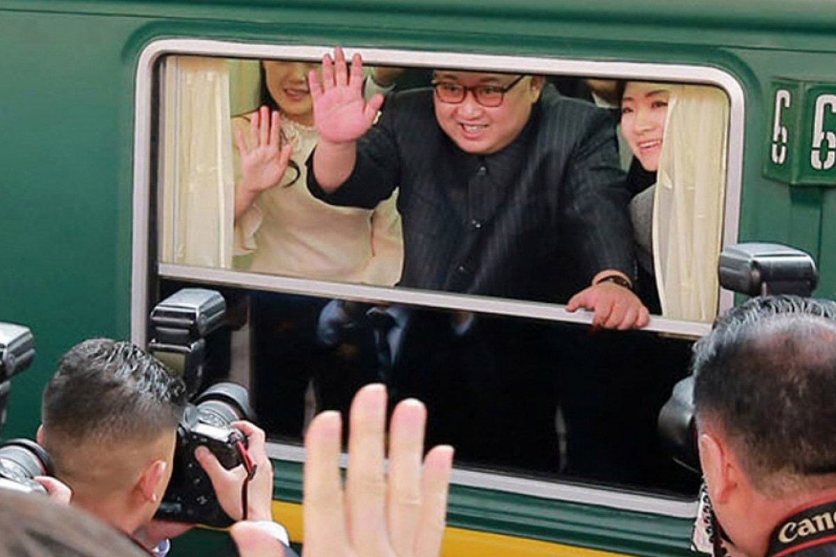 Nhà lãnh đạo Triều Tiên đi tàu đên Trung Quốc năm 2018.