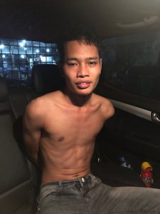 Thạch Thanh Tuyền lúc bị công an bắt giữ. Ảnh: C.T