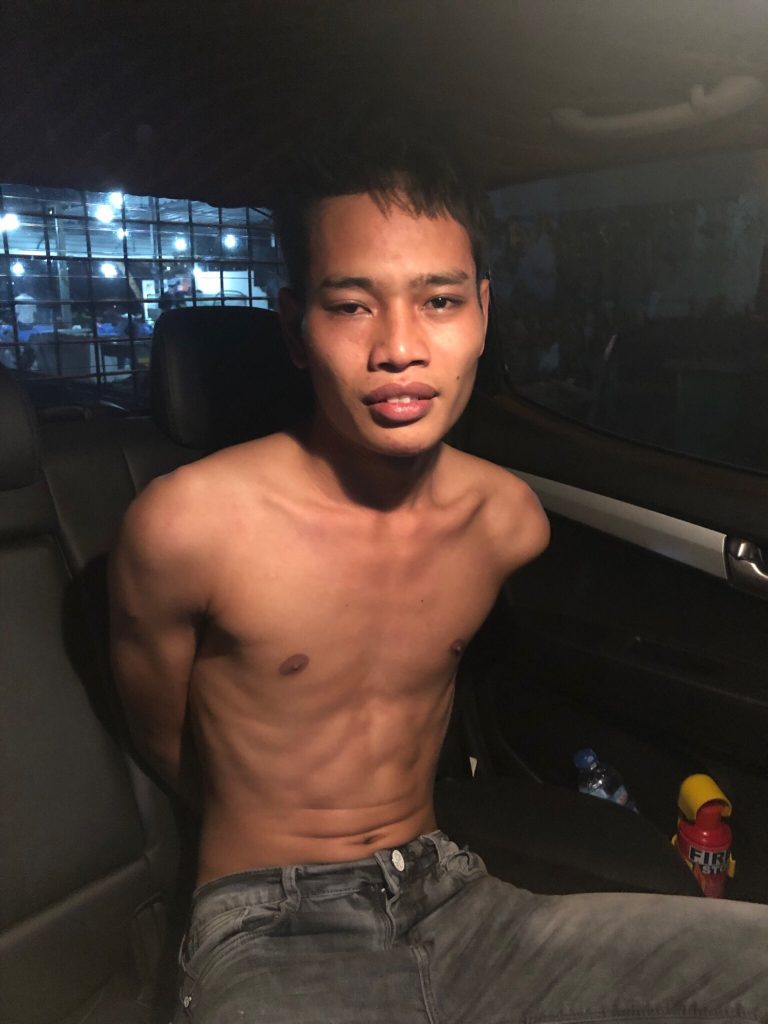 Thạch Thanh Tuyền lúc bị công an bắt giữ. Ảnh: C.T