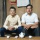 Hai bố con anh Hoàng Văn Den (Ảnh: PLO)