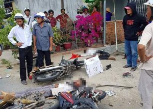 Hiện trường vụ tai nạn.