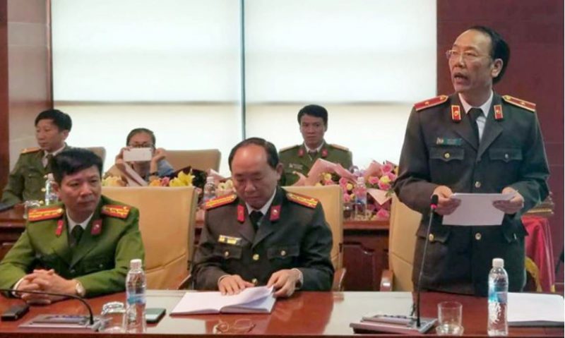 Thiếu tướng Sùng A Hồng, Giám đốc Công an tỉnh Điện Biên, thông tin về vụ án. Ảnh: B.C.