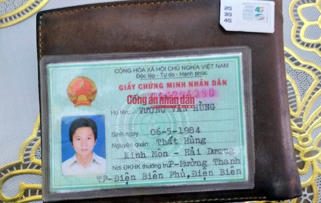 CMND và chiếc sim Vương Văn Hùng sử dụng trong quá trình gây án