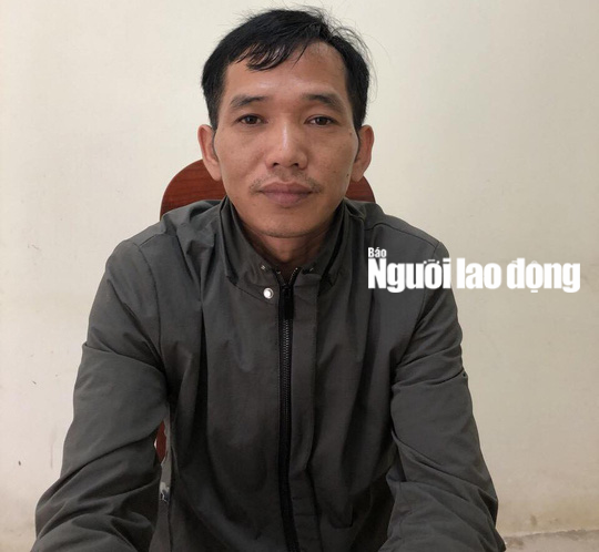 Tài xế Phan Thanh Phú tại cơ quan công an