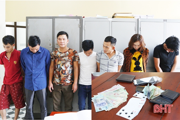 Các đối tượng và tang vật bị thu giữ