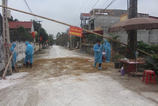 Một chốt chặn ngăn dịch tả lợn châu Phi ở Thanh Hóa.