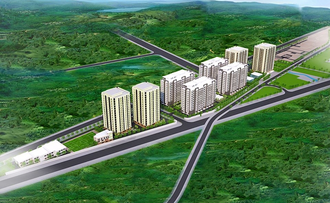 Phối cảnh dự án Khu chung cư nhà ở xã hội Khu công nghiệp Hòa Khánh
