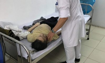 Cô gái được CSGT đường thủy Hải Phòng cứu đang điều trị tại Bệnh viện. ảnh CTV