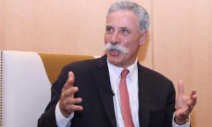Ông Chase Carey ấn tượng với tiến độ thi công đường đua F1 Hà Nội và tin rằng nó sẽ được hoàn thành đúng thời hạn. Ảnh: Phạm Đương.