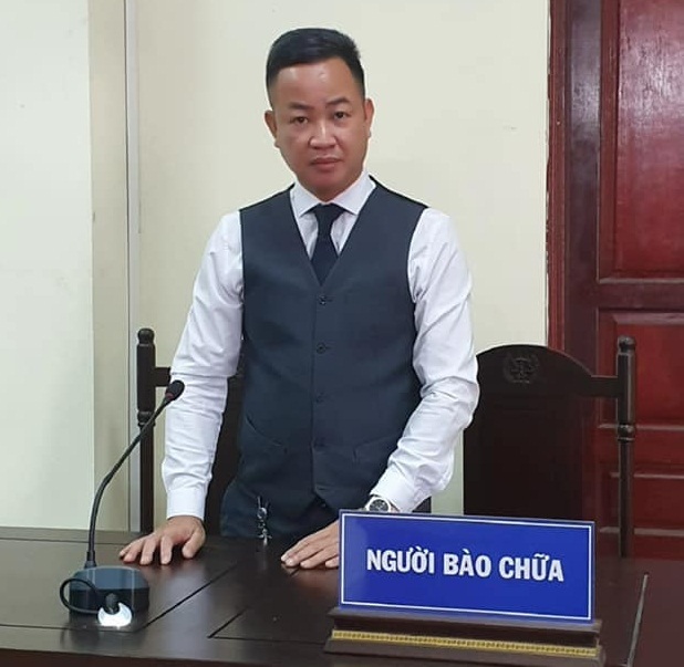 Luật sư Nguyễn Anh Thơm tại một phiên tòa