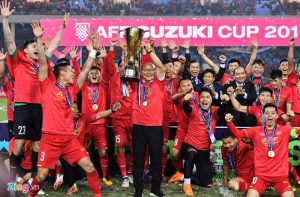 HLV Park Hang-seo và học trò sẽ chờ kết quả chia bảng ở SEA Games 30. Ảnh: Thuận Thắng.