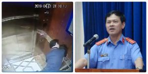 Hành vi của ông Linh bị camera ghi lại và hình ảnh lúc ông Linh còn đương chức.