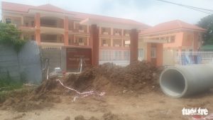 Trường tiểu học Trần Quốc Toản - nơi xảy ra vụ xâm hại của Nguyễn Tấn Thành đối với 6 bé gái học lớp 1C - Ảnh: BỬU ĐẤU