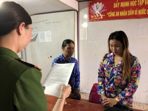 Đối tượng tại cơ quan điều tra. Ảnh: SGGP