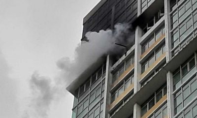 Khu vực căn hộ bị cháy khiến cư dân chung cư tháo chạy thục mạng