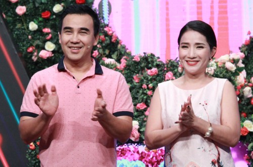 Cát Tường (phải) là gương mặt được yêu thích trong show "Bạn muốn hẹn hò", bên cạnh diễn viên Quyền Linh.