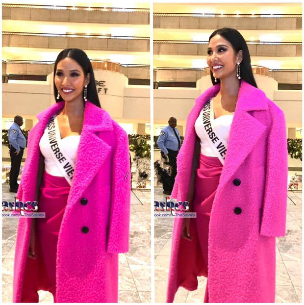 Những hình ảnh đầu tiên của Hoàng Thùy khi nhập cuộc Miss Universe 2019.