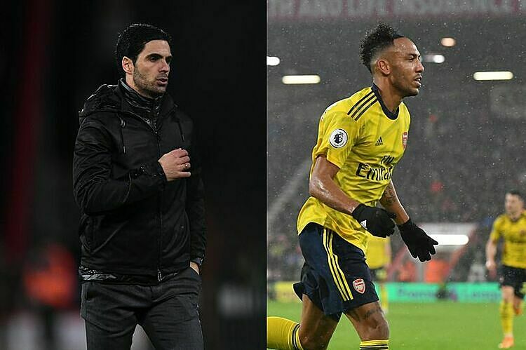 Arteta (trái) cho rằng hòa Bournemouth là kết quả đáng khích lệ. Ảnh: PA.